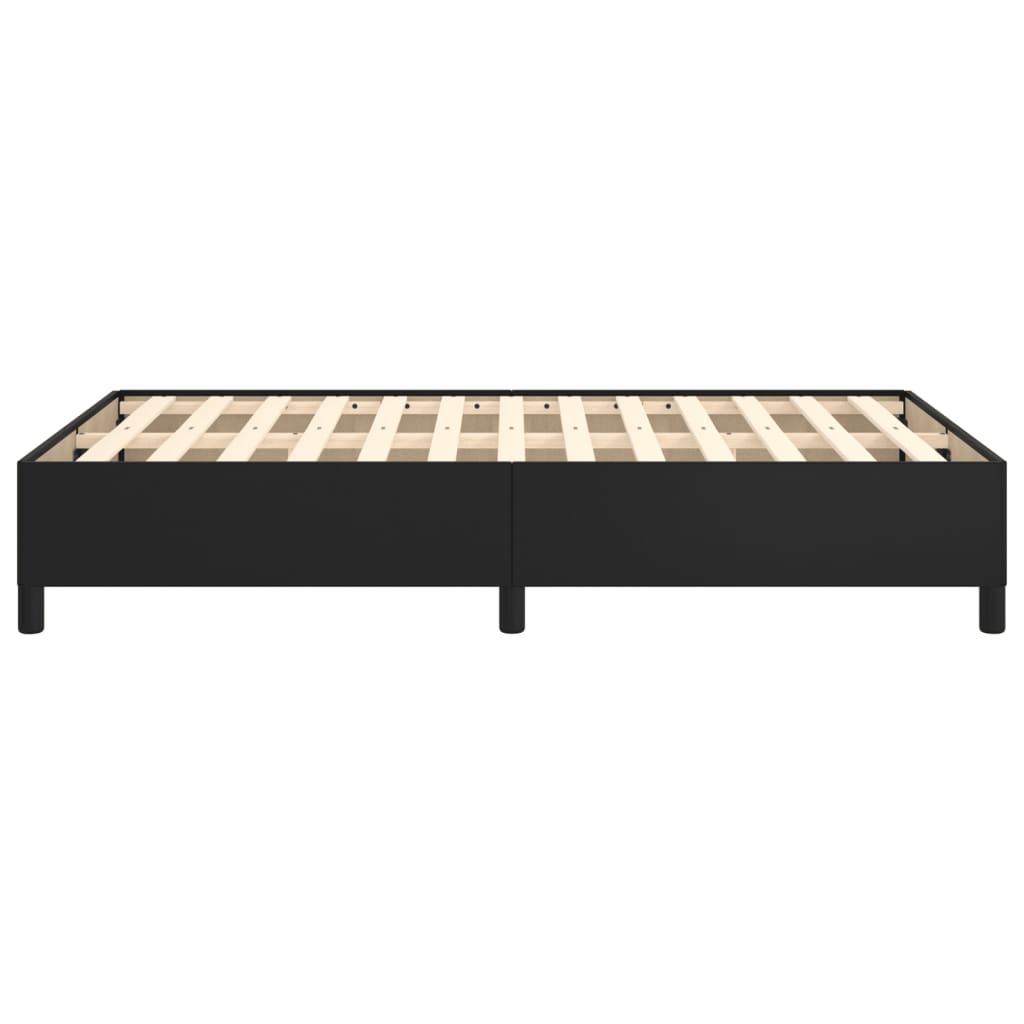 vidaXL Cadru de pat fără saltea Negru piele artificială vidaXL Cadru de pat fără saltea Negru piele artificială