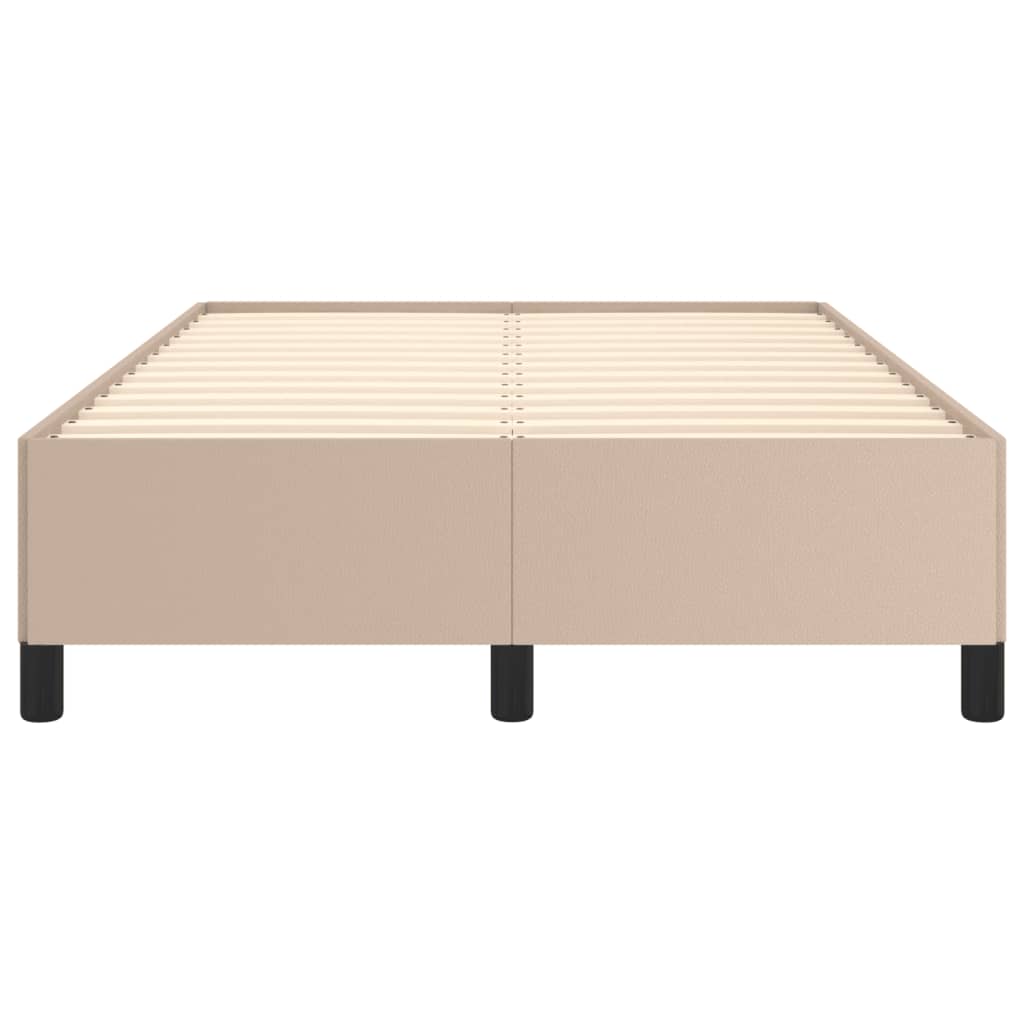 vidaXL Cadru de pat fără saltea cappuccino 120x190cm piele artificială