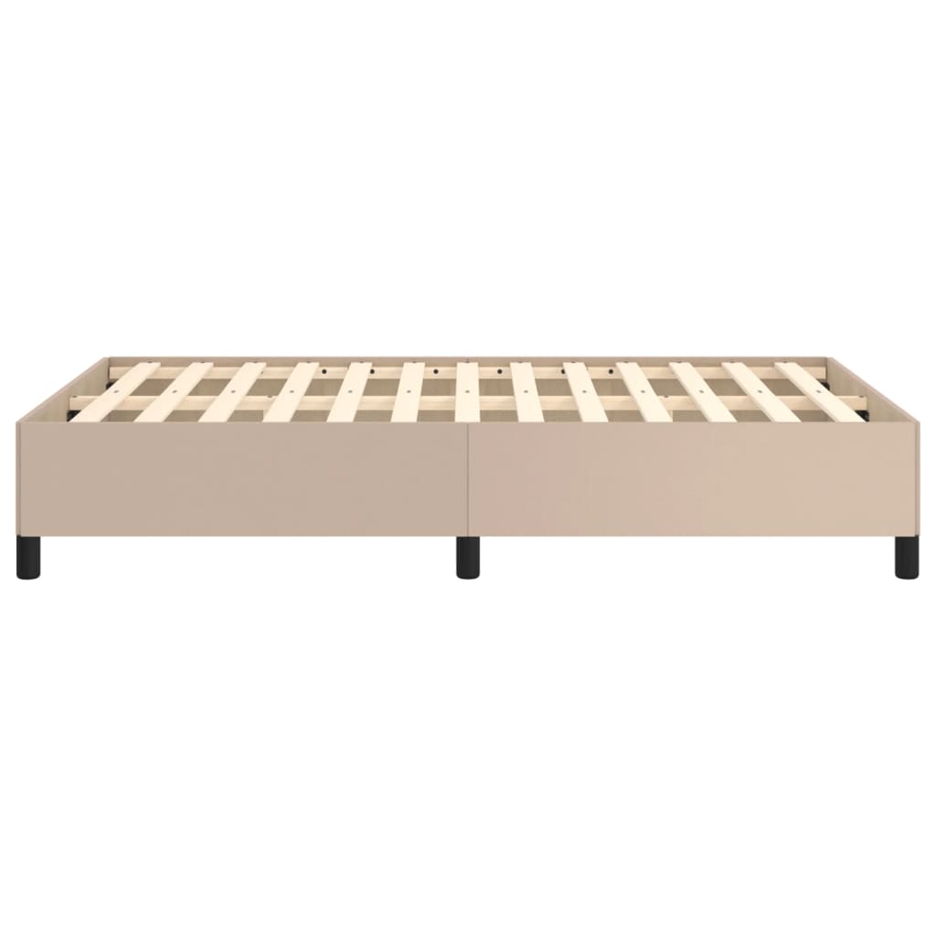 vidaXL Cadru de pat fără saltea cappuccino 120x190cm piele artificială