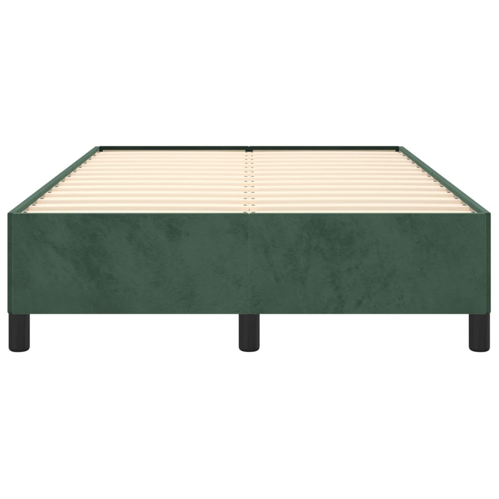 vidaXL Cadru de pat fără saltea verde închis 120x190 cm catifea