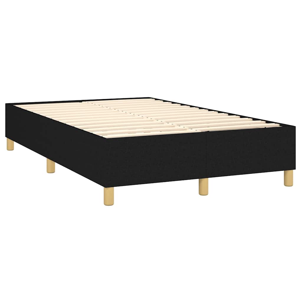 vidaXL Pat box spring cu saltea, negru, 120x190 cm, catifea vidaXL Pat box spring cu saltea, negru, 120x190 cm, catifea