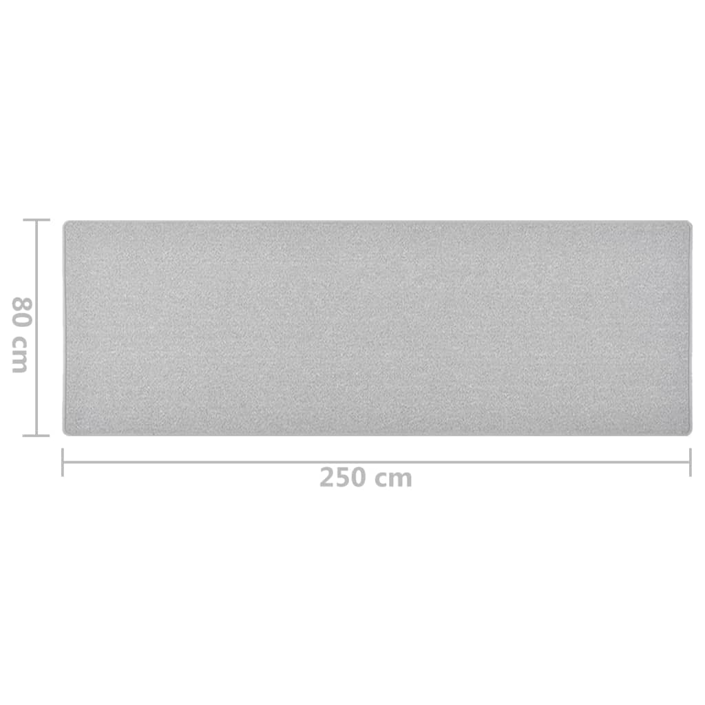 vidaXL Covor traversă, gri deschis, 80x250 cm vidaXL Covor traversă, gri deschis, 80x250 cm