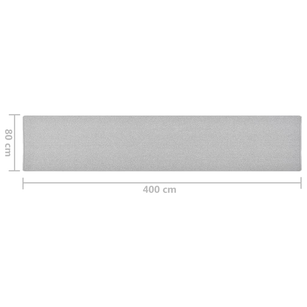 vidaXL Covor traversă, gri deschis, 80x400 cm vidaXL Covor traversă, gri deschis, 80x400 cm