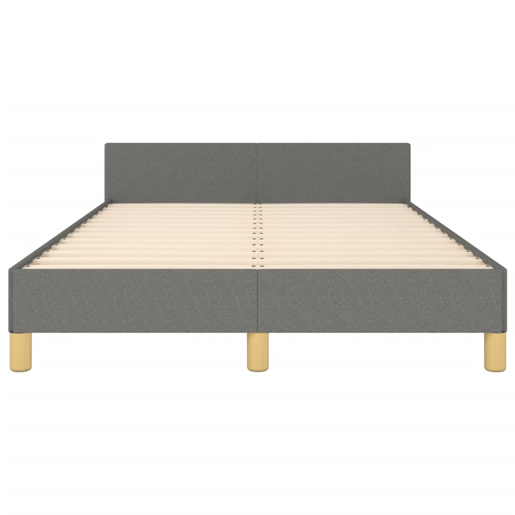 vidaXL Cadru de pat fără saltea gri închis 120x190 cm țesătură