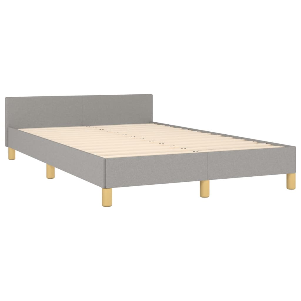 vidaXL Cadru de pat fără saltea țesătură gri deschis 120x190 cm
