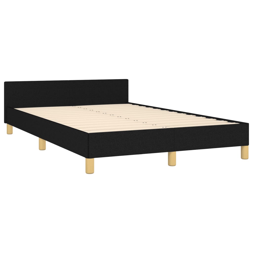 vidaXL Cadru de pat fără saltea Negru 120x190 cm țesătură vidaXL Cadru de pat fără saltea Negru 120x190 cm țesătură