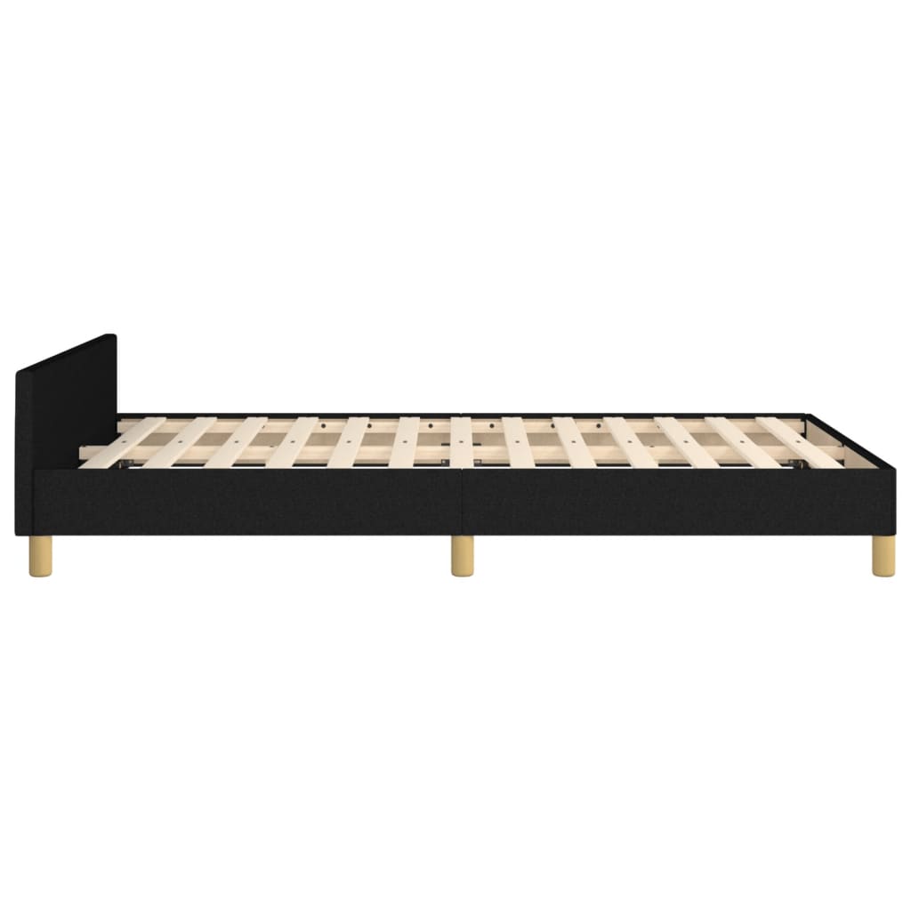 vidaXL Cadru de pat fără saltea Negru 120x190 cm țesătură vidaXL Cadru de pat fără saltea Negru 120x190 cm țesătură