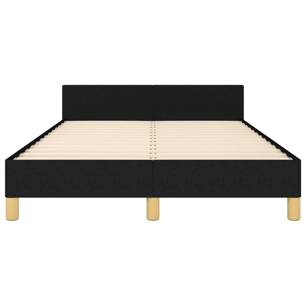 vidaXL Cadru de pat fără saltea Negru 120x190 cm țesătură