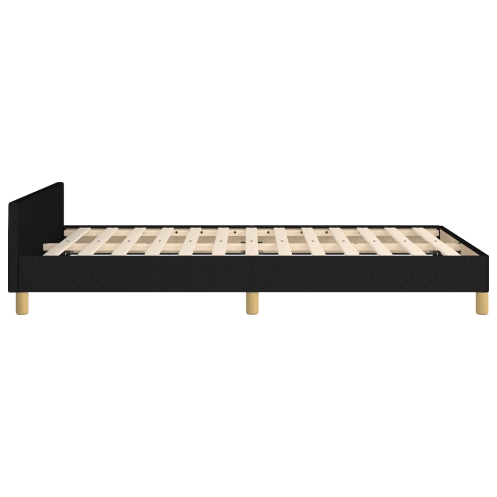 vidaXL Cadru de pat fără saltea Negru 120x190 cm țesătură