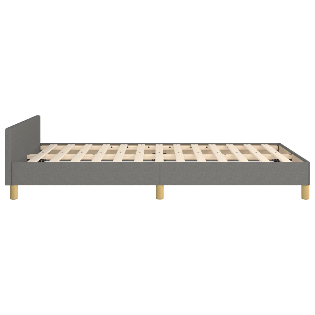 vidaXL Cadru de pat fără saltea gri închis 120x190 cm țesătură
