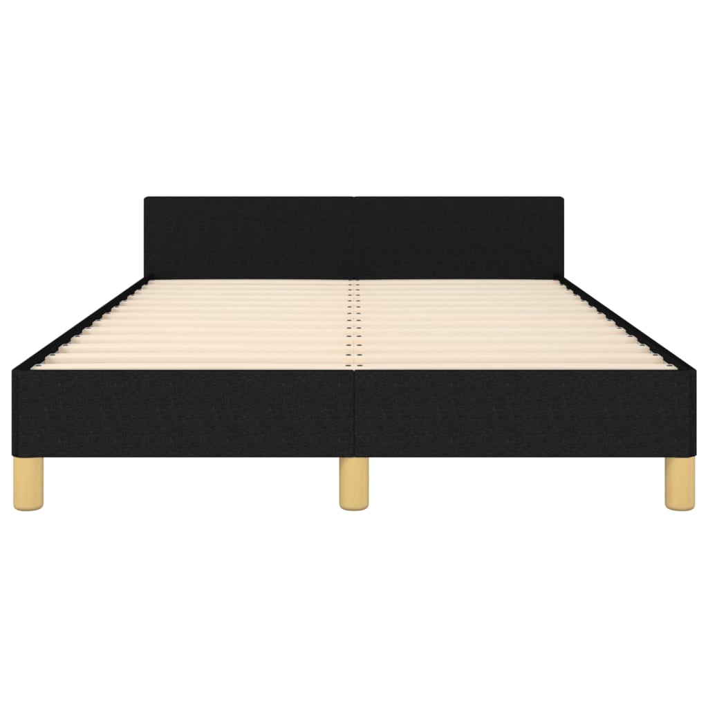 vidaXL Cadru de pat fără saltea Negru 120x190 cm țesătură