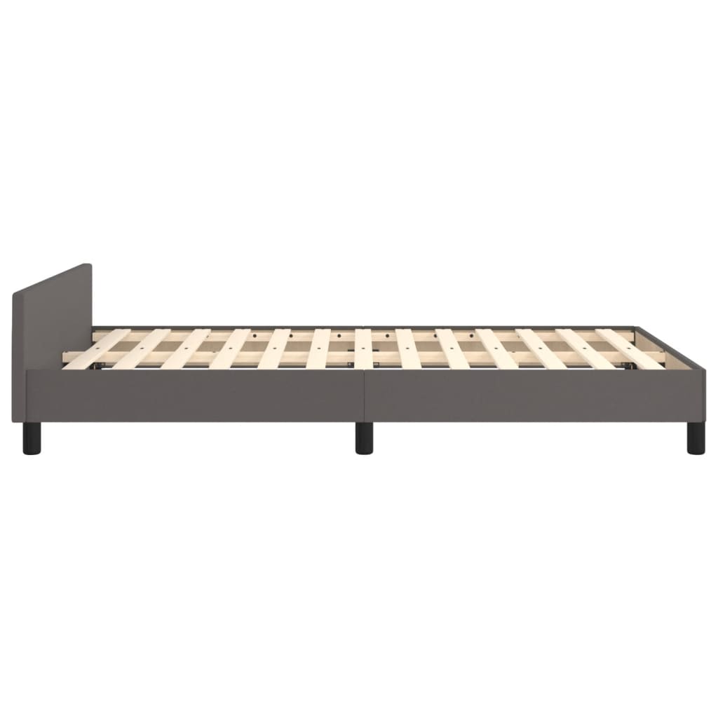vidaXL Cadru de pat fără saltea gri 120x190 cm piele artificială