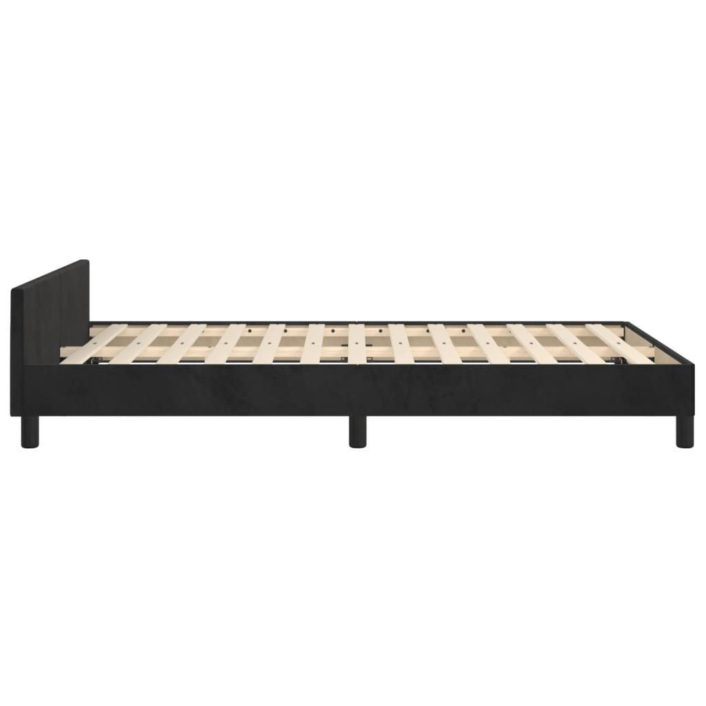 vidaXL Cadru de pat fără saltea Negru 120x190 cm catifea vidaXL Cadru de pat fără saltea Negru 120x190 cm catifea