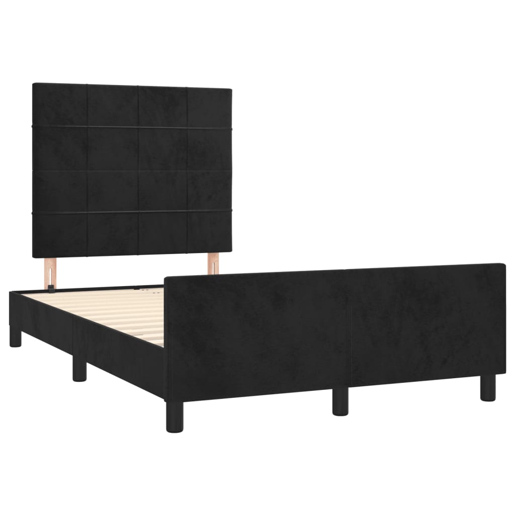vidaXL Cadru de pat fără saltea Negru 120x190 cm catifea vidaXL Cadru de pat fără saltea Negru 120x190 cm catifea