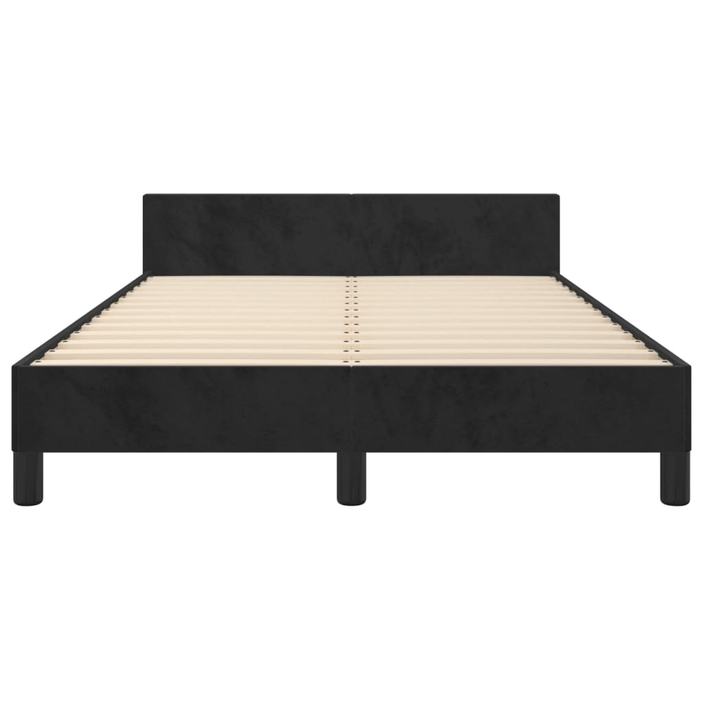 vidaXL Cadru de pat fără saltea Negru 120x190 cm catifea