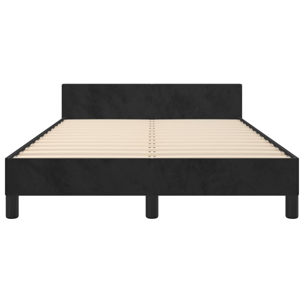 vidaXL Cadru de pat fără saltea Negru 120x190 cm catifea