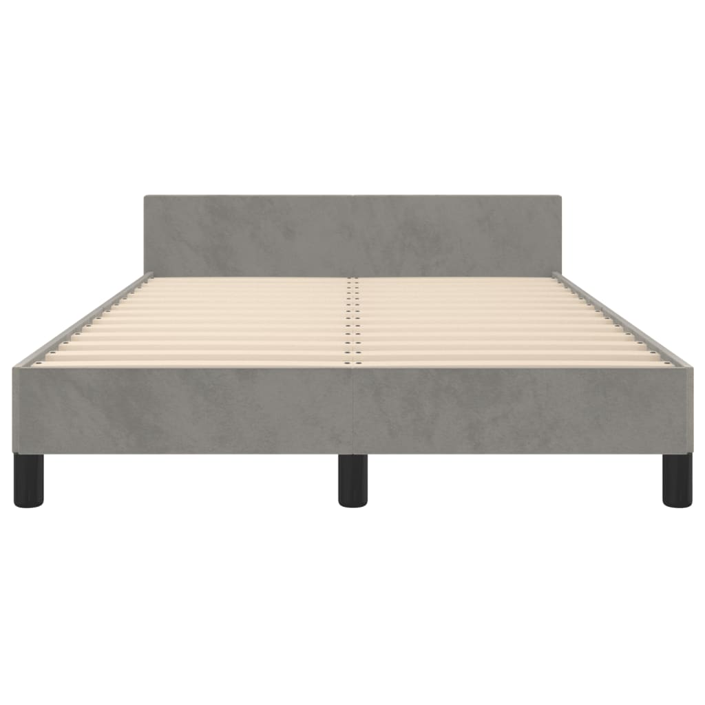 vidaXL Cadru de de pat fără saltea Gri deschis 120x190 cm catifea