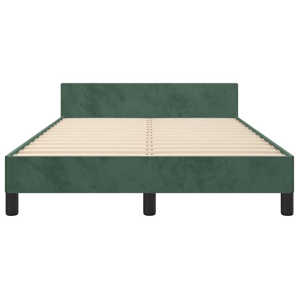 vidaXL Cadru de pat fără saltea verde închis 120x190 cm catifea vidaXL Cadru de pat fără saltea verde închis 120x190 cm catifea