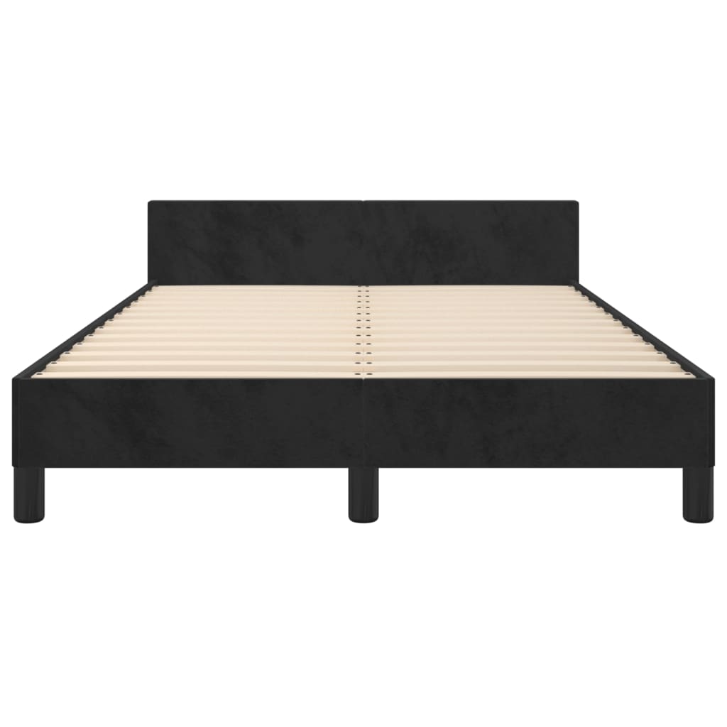vidaXL Cadru de pat fără saltea Negru 120x190 cm catifea vidaXL Cadru de pat fără saltea Negru 120x190 cm catifea
