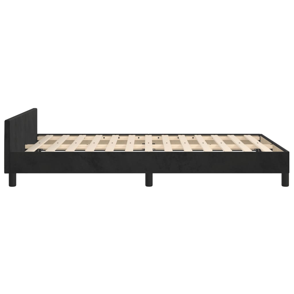 vidaXL Cadru de pat fără saltea Negru 120x190 cm catifea vidaXL Cadru de pat fără saltea Negru 120x190 cm catifea