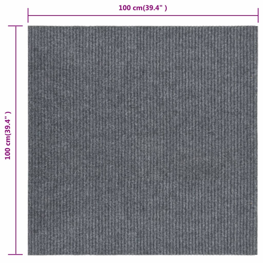 vidaXL Covor traversă de captare a murdăriei, gri, 100x100 cm vidaXL Covor traversă de captare a murdăriei, gri, 100x100 cm