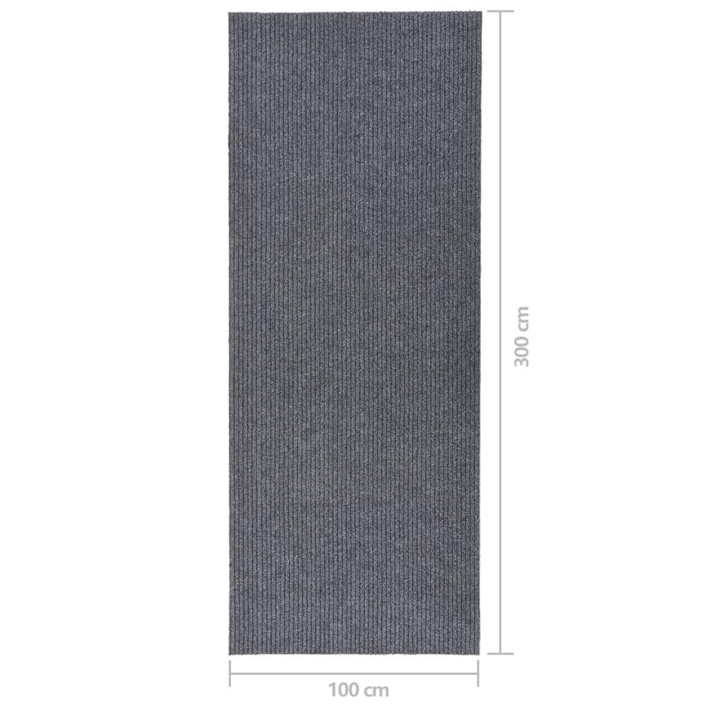 vidaXL Covor de captare a murdăriei, gri, 100x300 cm vidaXL Covor de captare a murdăriei, gri, 100x300 cm