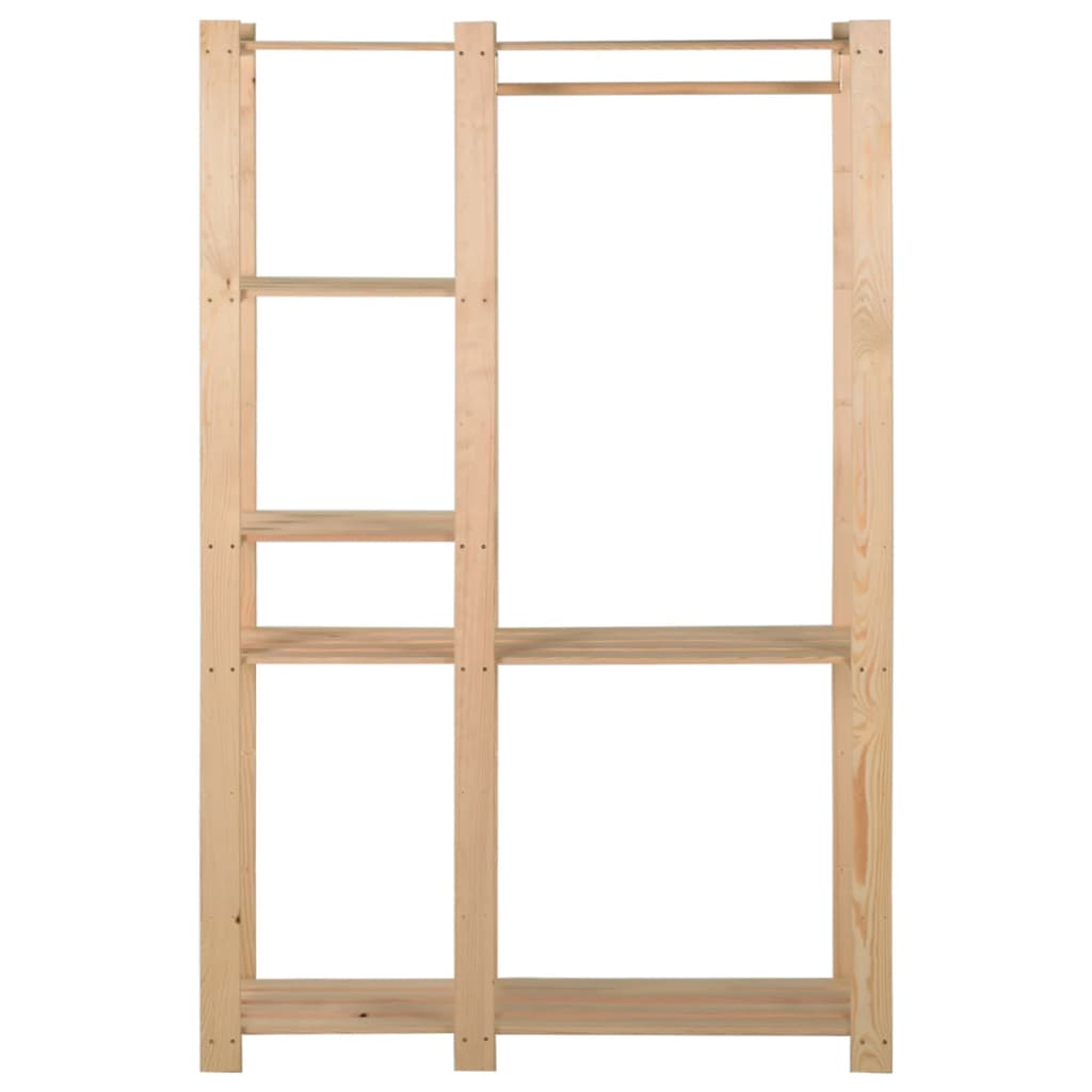 vidaXL Cuier de haine, 110x38x170 cm, lemn masiv de pin vidaXL Cuier de haine, 110x38x170 cm, lemn masiv de pin