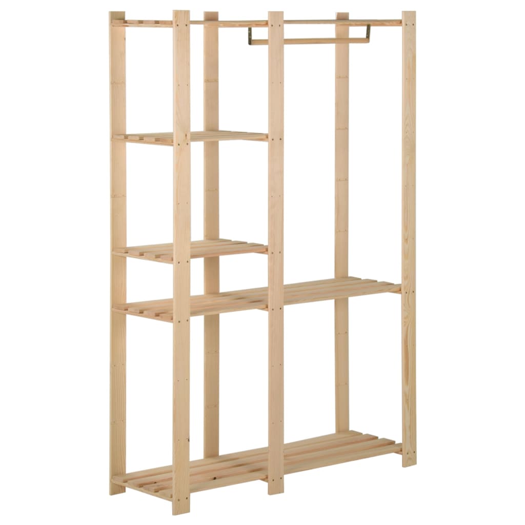 vidaXL Cuier de haine, 110x38x170 cm, lemn masiv de pin vidaXL Cuier de haine, 110x38x170 cm, lemn masiv de pin