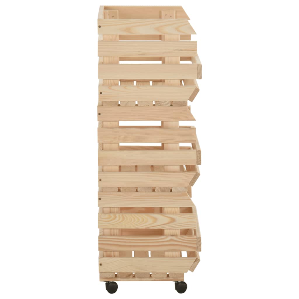 vidaXL Cărucior pentru legume, 37x30x80 cm, lemn de pin vidaXL Cărucior pentru legume, 37x30x80 cm, lemn de pin