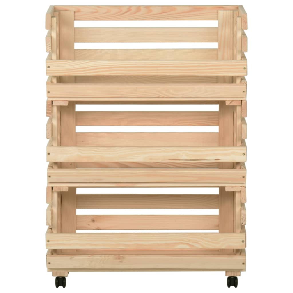 vidaXL Cărucior pentru legume, 57x30x80 cm, lemn de pin vidaXL Cărucior pentru legume, 57x30x80 cm, lemn de pin