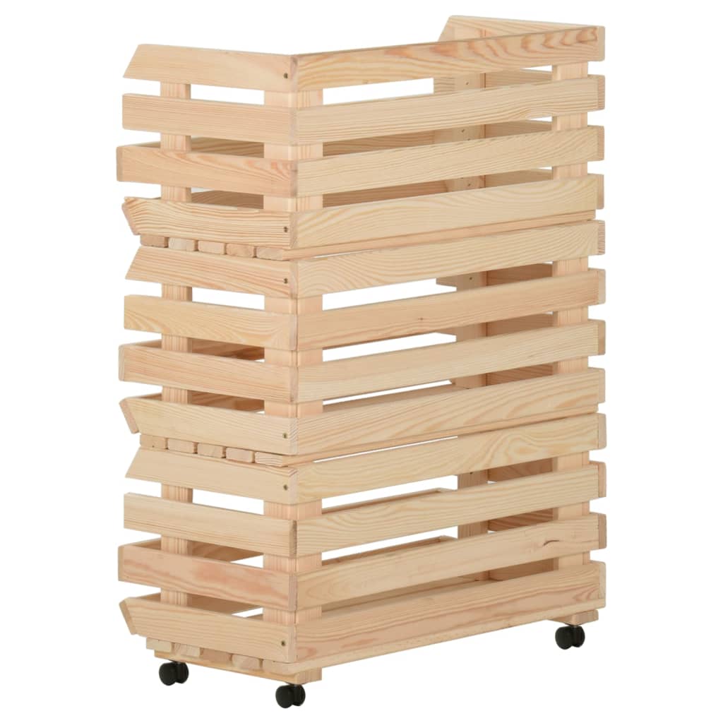 vidaXL Cărucior pentru legume, 57x30x80 cm, lemn de pin vidaXL Cărucior pentru legume, 57x30x80 cm, lemn de pin