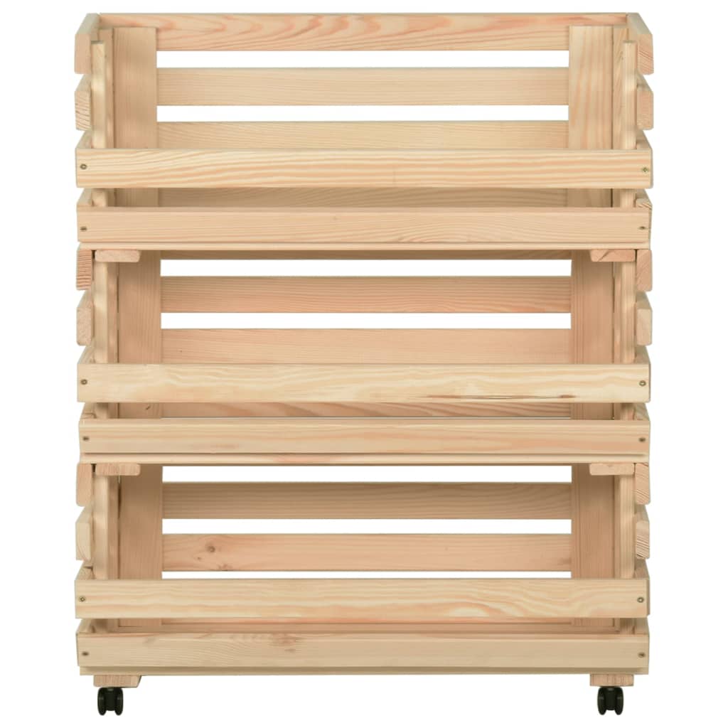 vidaXL Cărucior pentru legume, 77x30x80 cm, lemn de pin vidaXL Cărucior pentru legume, 77x30x80 cm, lemn de pin