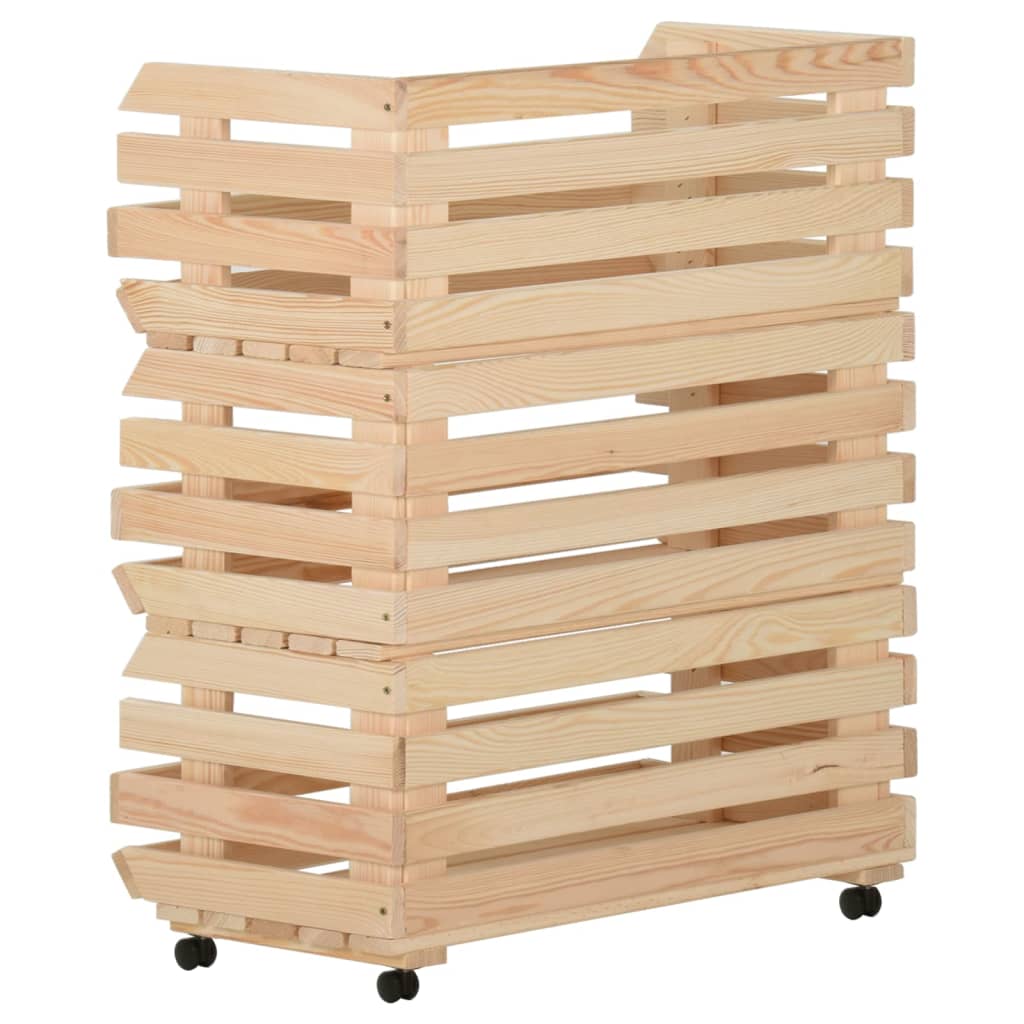 vidaXL Cărucior pentru legume, 77x30x80 cm, lemn de pin vidaXL Cărucior pentru legume, 77x30x80 cm, lemn de pin