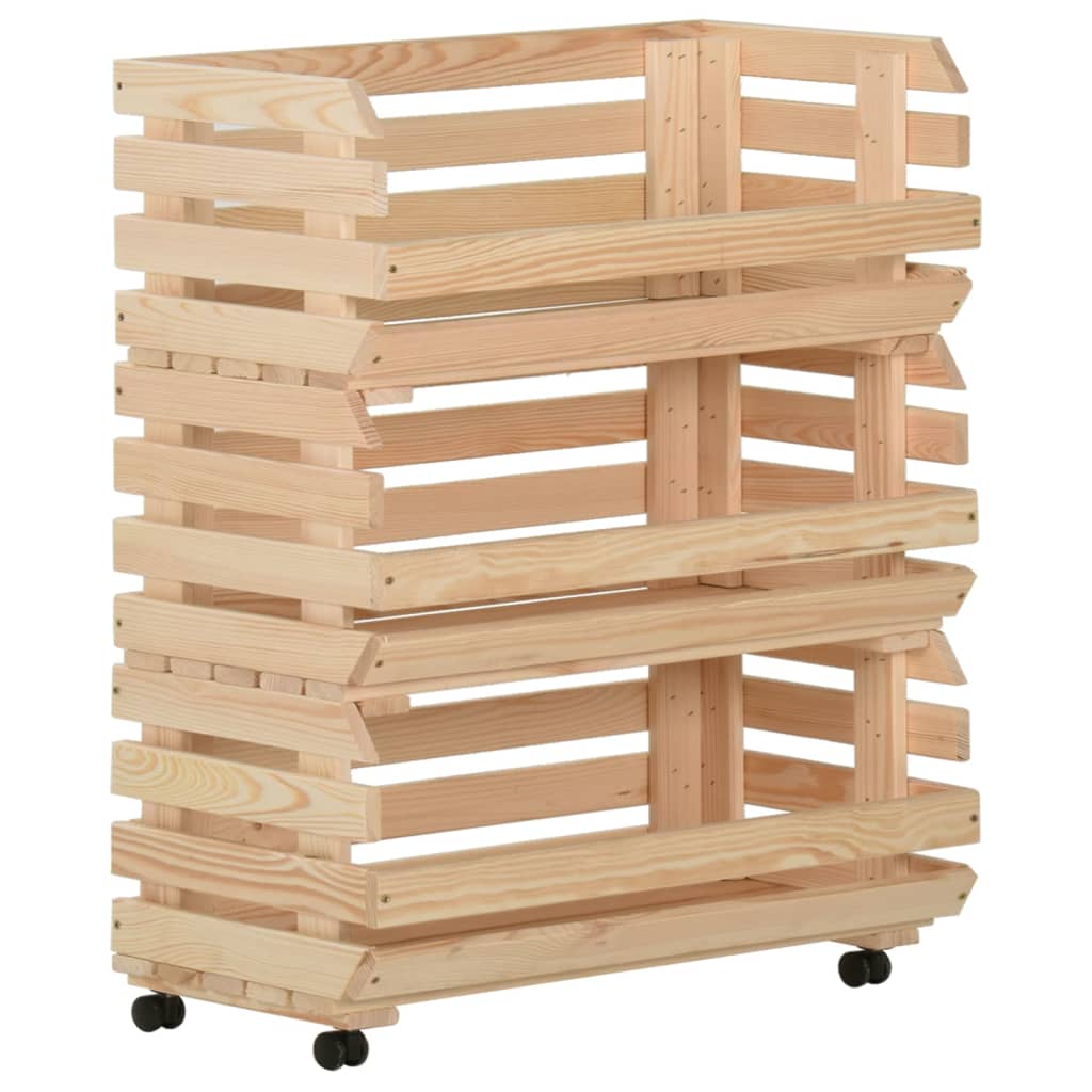 vidaXL Cărucior pentru legume, 77x30x80 cm, lemn de pin vidaXL Cărucior pentru legume, 77x30x80 cm, lemn de pin