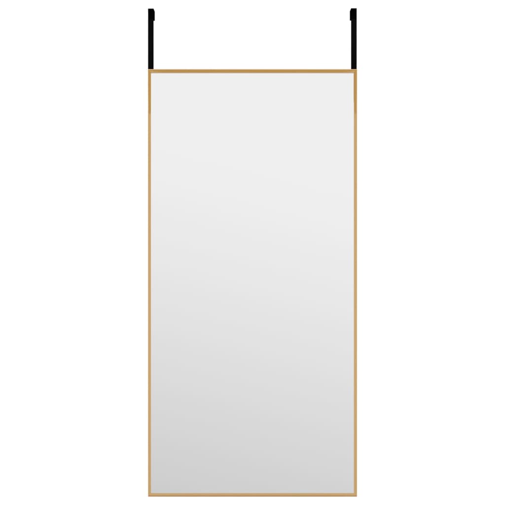 vidaXL Oglindă pentru ușă, auriu, 30x60 cm, sticlă și aluminiu vidaXL Oglindă pentru ușă, auriu, 30x60 cm, sticlă și aluminiu