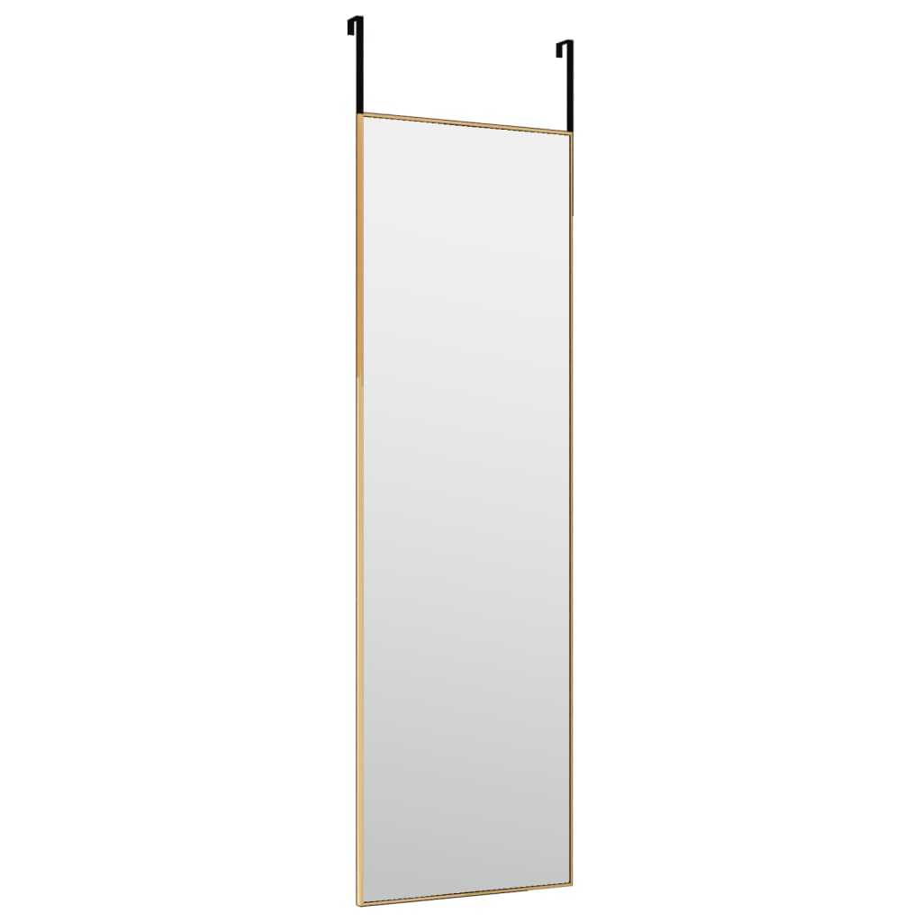 vidaXL Oglindă pentru ușă, auriu, 30x100 cm, sticlă și aluminiu vidaXL Oglindă pentru ușă, auriu, 30x100 cm, sticlă și aluminiu