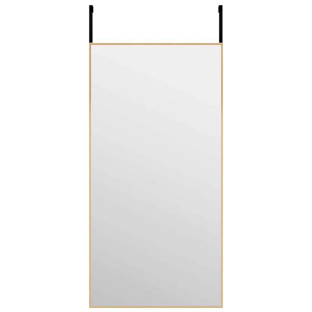 vidaXL Oglindă pentru ușă, auriu, 40x80 cm, sticlă și aluminiu vidaXL Oglindă pentru ușă, auriu, 40x80 cm, sticlă și aluminiu