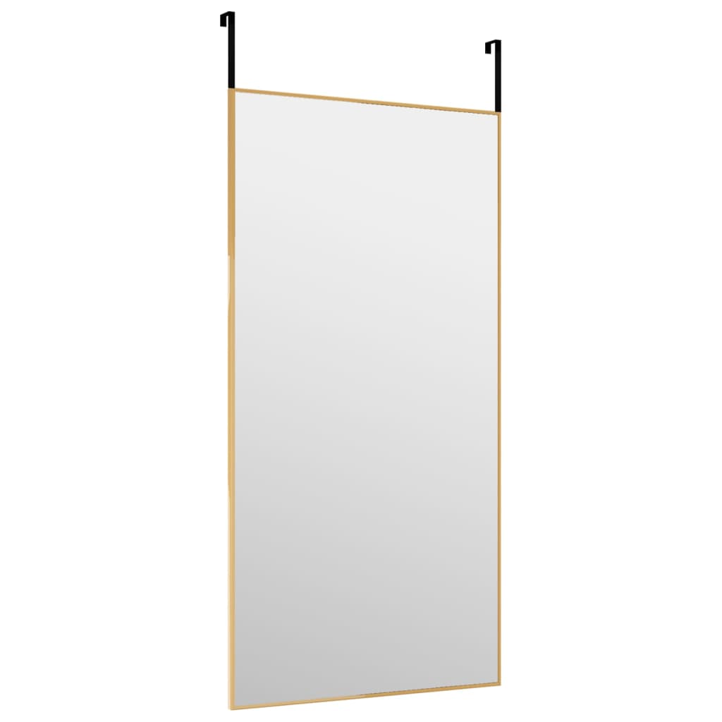 vidaXL Oglindă pentru ușă, auriu, 40x80 cm, sticlă și aluminiu vidaXL Oglindă pentru ușă, auriu, 40x80 cm, sticlă și aluminiu