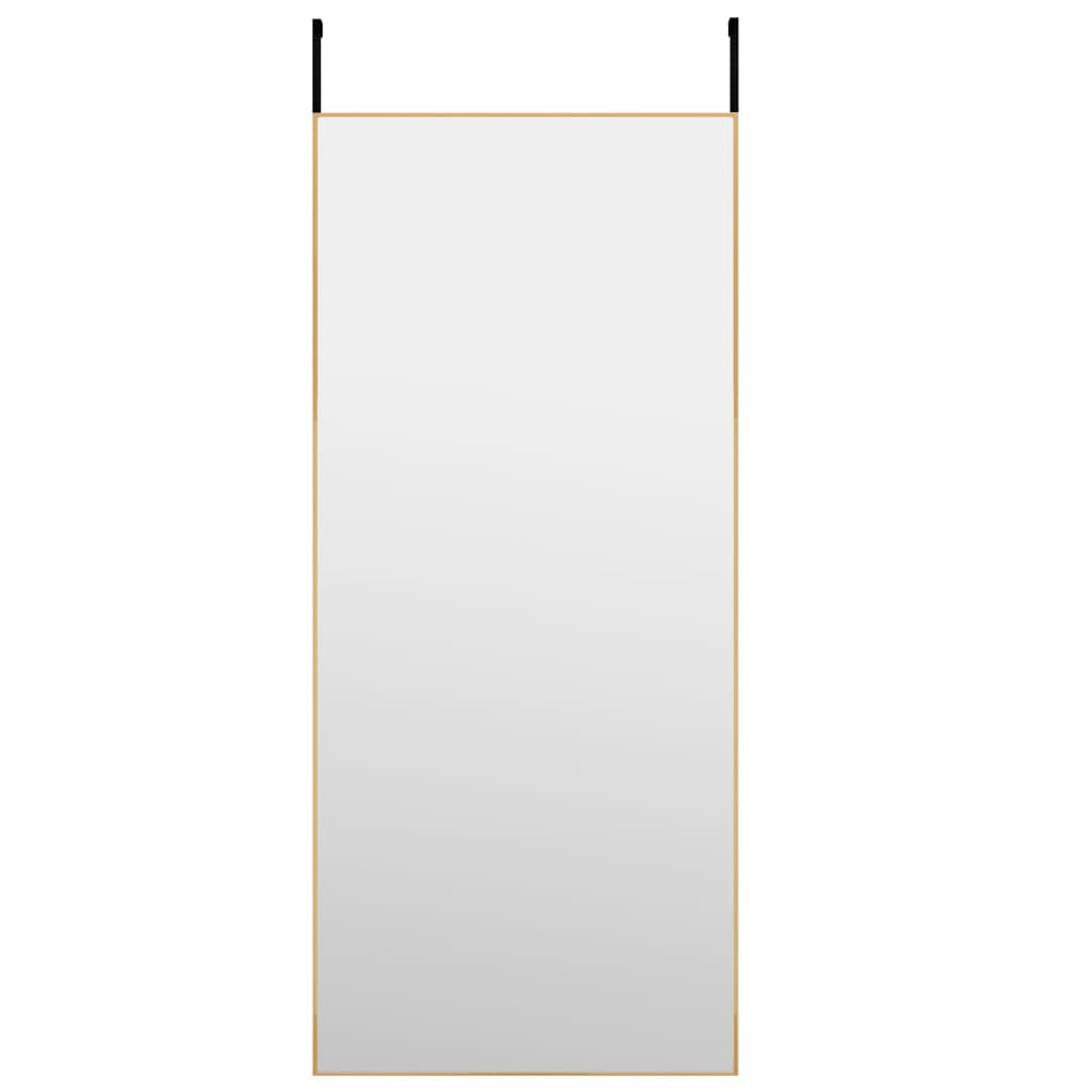 vidaXL Oglindă pentru ușă, auriu, 40x100 cm, sticlă și aluminiu vidaXL Oglindă pentru ușă, auriu, 40x100 cm, sticlă și aluminiu