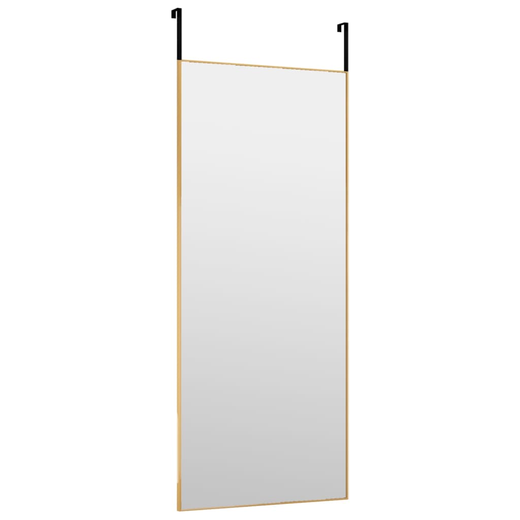 vidaXL Oglindă pentru ușă, auriu, 40x100 cm, sticlă și aluminiu vidaXL Oglindă pentru ușă, auriu, 40x100 cm, sticlă și aluminiu