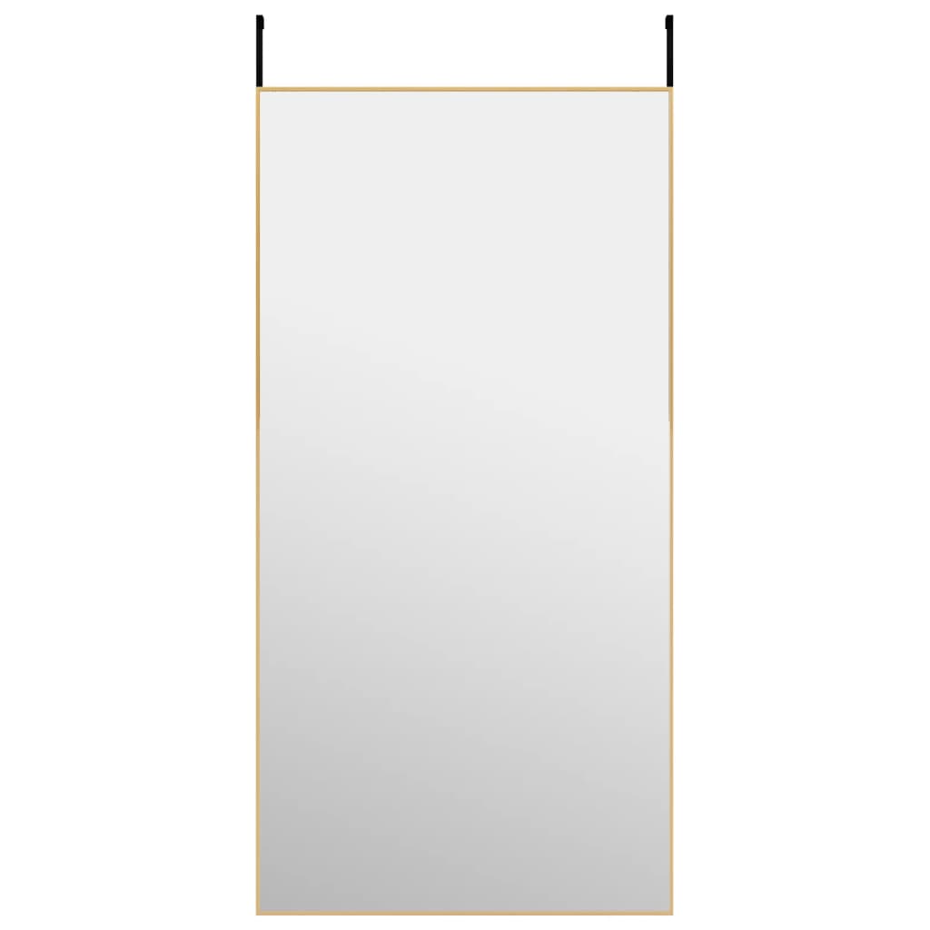 vidaXL Oglindă pentru ușă, auriu, 50x100 cm, sticlă și aluminiu vidaXL Oglindă pentru ușă, auriu, 50x100 cm, sticlă și aluminiu