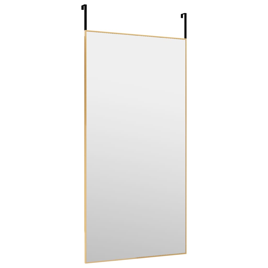 vidaXL Oglindă pentru ușă, auriu, 50x100 cm, sticlă și aluminiu vidaXL Oglindă pentru ușă, auriu, 50x100 cm, sticlă și aluminiu