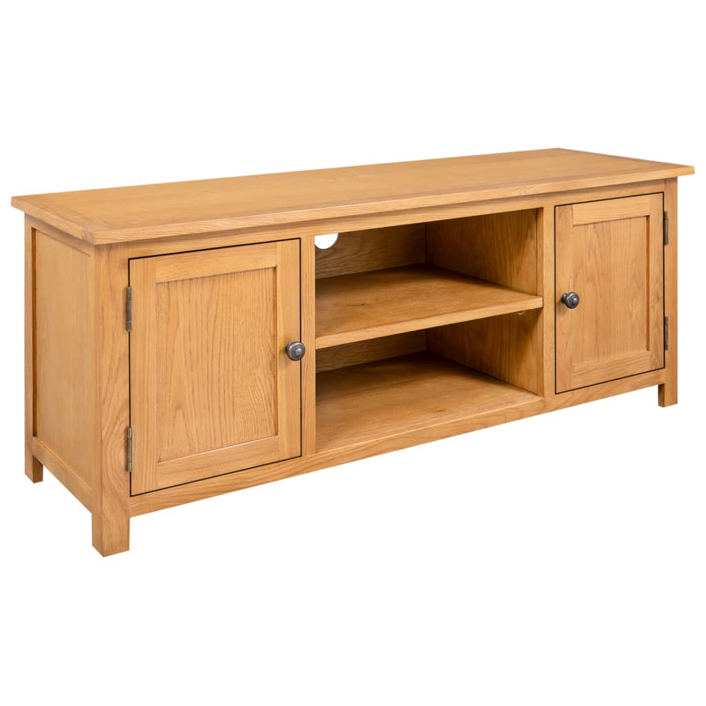 vidaXL Comodă TV, 110x35x44 cm, lemn masiv de stejar