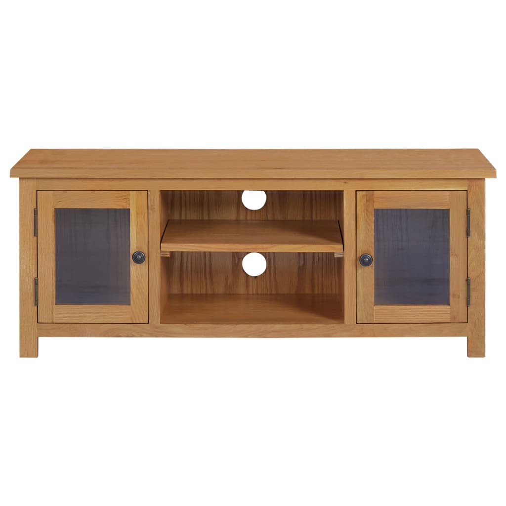 vidaXL Comodă TV, 110x35x44 cm, lemn masiv de stejar
