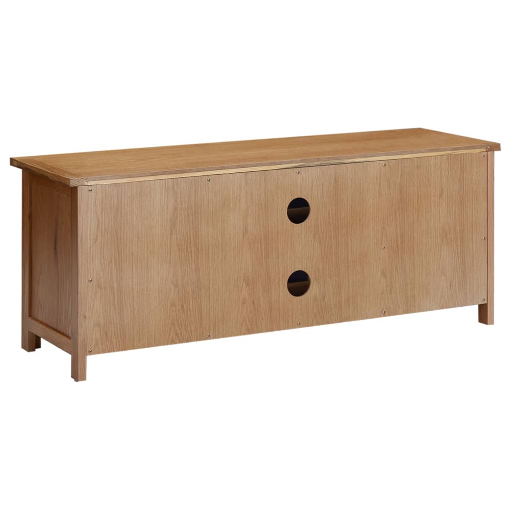vidaXL Comodă TV, 110x35x44 cm, lemn masiv de stejar