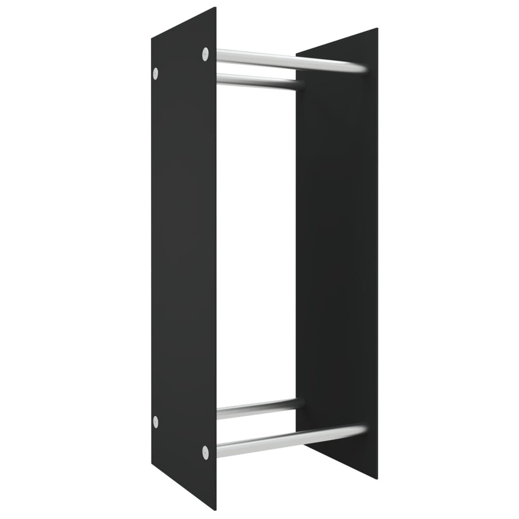 vidaXL Rastel lemne de foc negru 40x35x100 cm sticlă securizată vidaXL Rastel lemne de foc negru 40x35x100 cm sticlă securizată