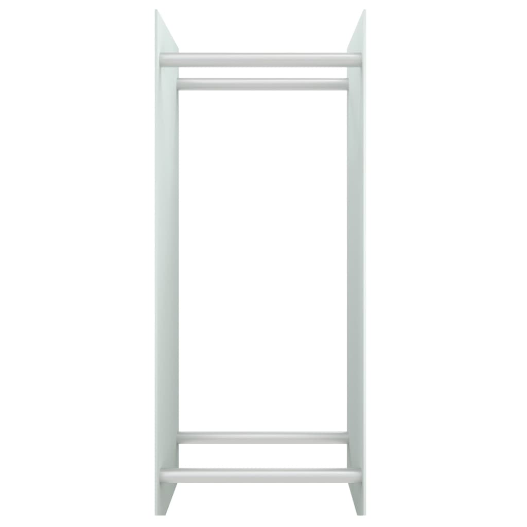 vidaXL Rastel lemne de foc alb 40x35x100 cm sticlă securizată vidaXL Rastel lemne de foc alb 40x35x100 cm sticlă securizată