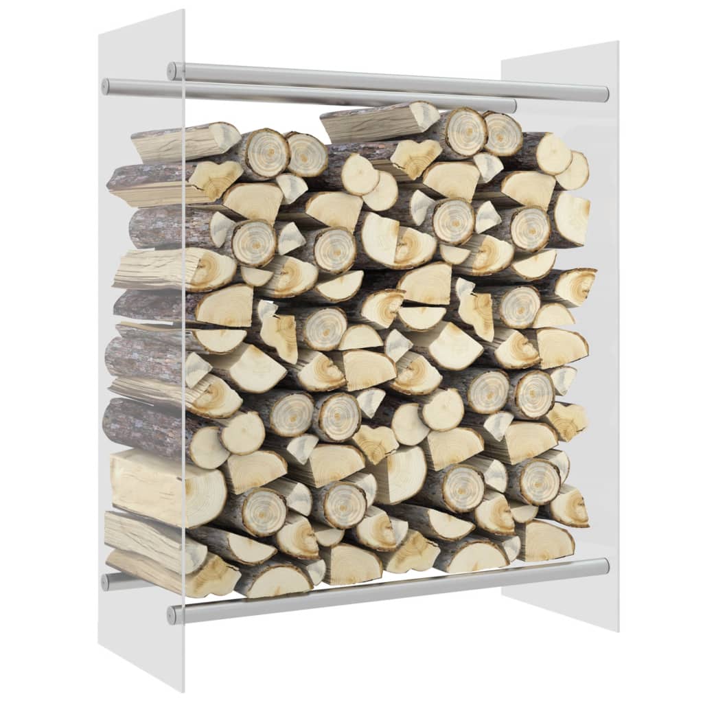 vidaXL Rastel lemne de foc transparent 80x35x100 cm sticlă securizată vidaXL Rastel lemne de foc transparent 80x35x100 cm sticlă securizată