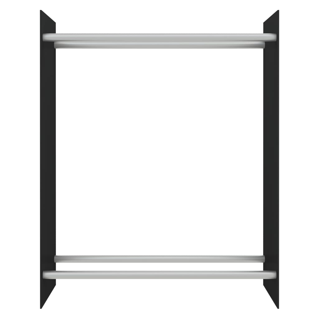 vidaXL Rastel lemne de foc negru 80x35x100 cm sticlă securizată vidaXL Rastel lemne de foc negru 80x35x100 cm sticlă securizată
