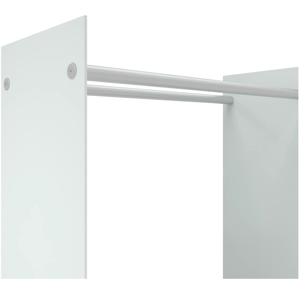 vidaXL Rastel lemne de foc, alb, 80x35x100 cm, sticlă securizată vidaXL Rastel lemne de foc, alb, 80x35x100 cm, sticlă securizată